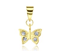 Gold Plated Sweet Butterfly Silver Pendant SPEB-92-GP